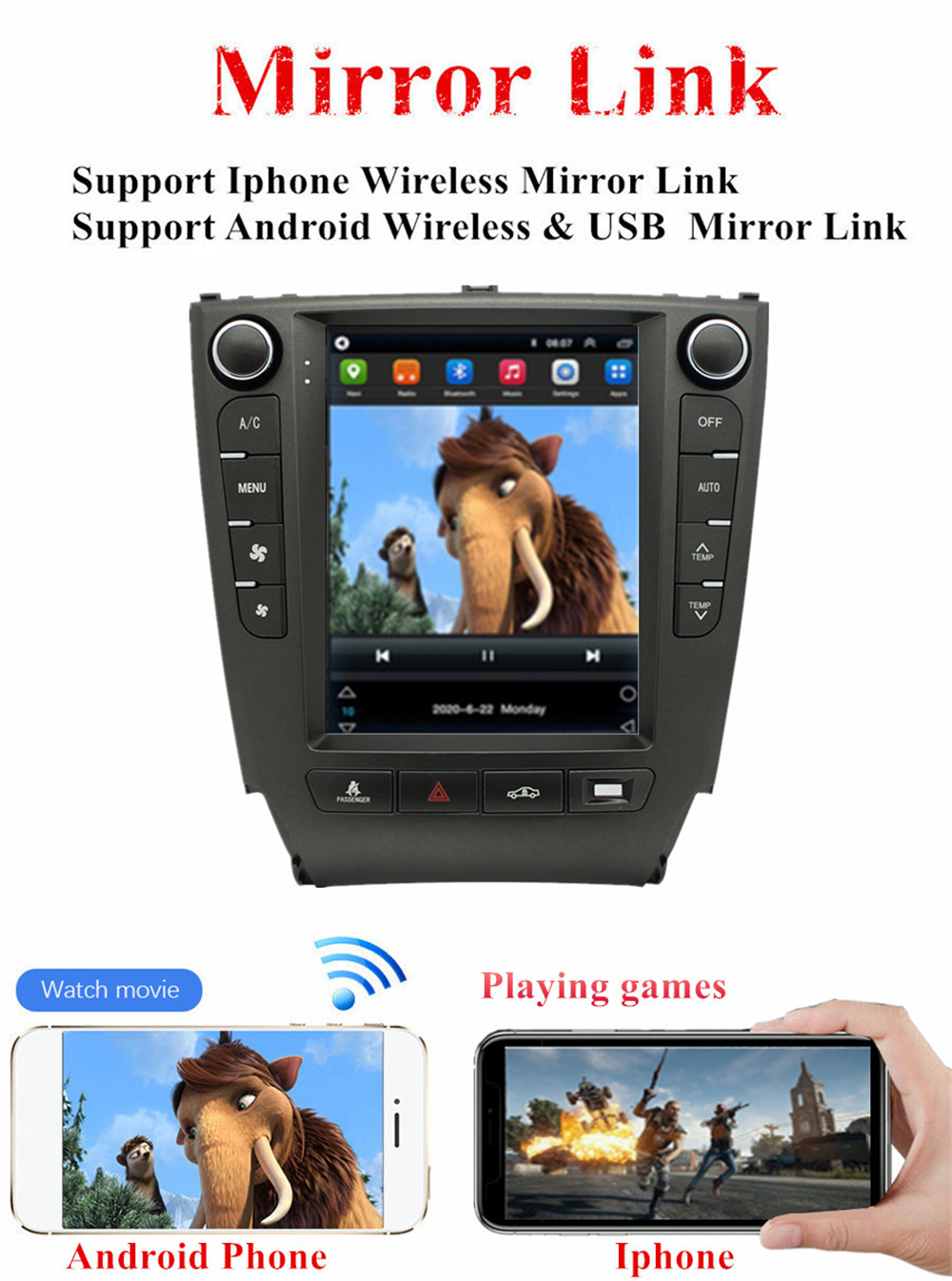 For 2005-12 Lexus IS250 IS350 9.7'' Android 11 Car Radio WiFi GPS