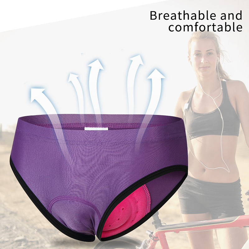 WOSAWE Pantalones cortos de ciclismo mujer acolchados con gel 3D