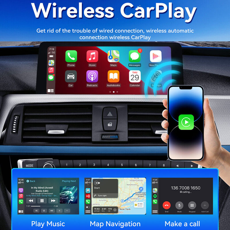 Wireless Carplay AI BOX Android Auto Bluetooth GPS 8+128GB Box