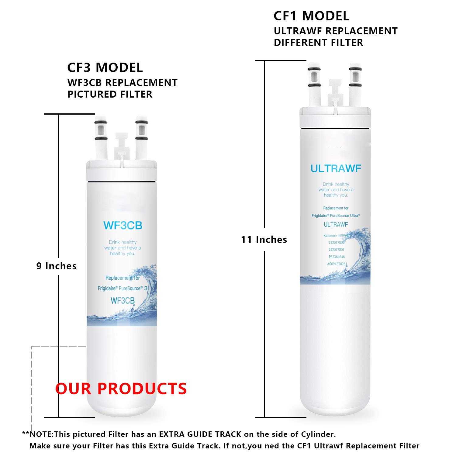 3PK OEM Frigidaire WF3CB PURE SOURCE3 242069601 706465 Replacement