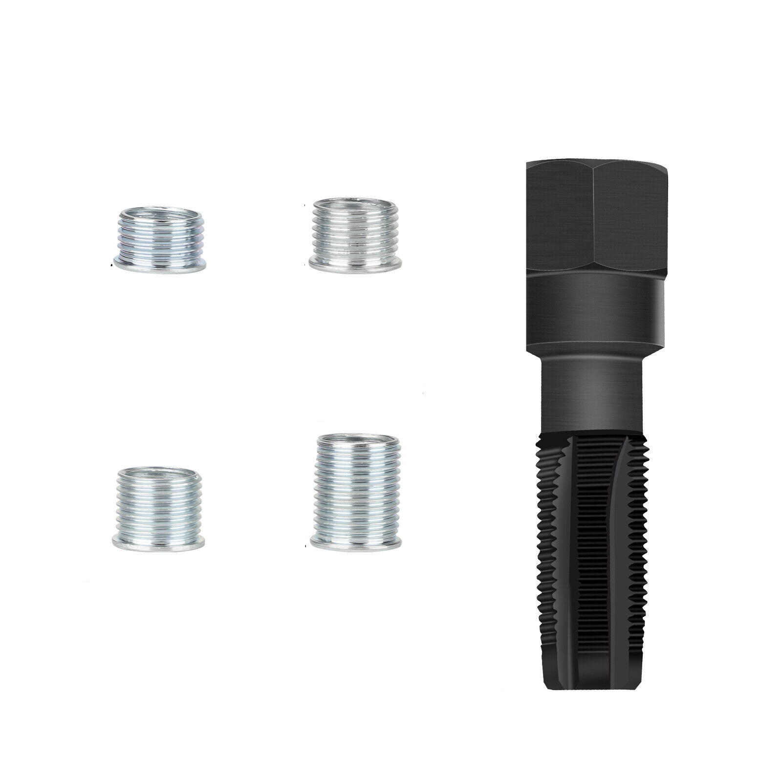 ACCS M14 X 1.25mm Spark Plug Rethread Thread Repair Kit – Reamer Tap With 4 Inserts