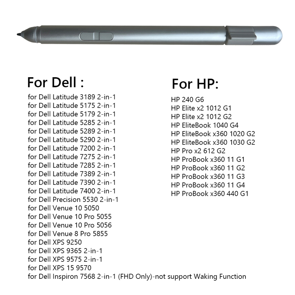 MayHei Stylet tactile actif pour ordinateurs portables HP 240 G6 Elite X2  1012 G1/G2 2048 Sensibilité à la pression pour HP Pro X2 612 G2 :  : Informatique