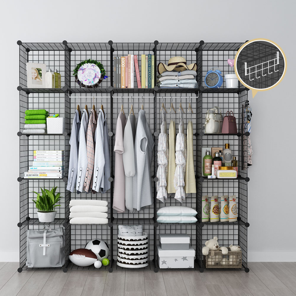 Yozo Wire Cube Storage Modular Closet Organizer Diy Multi Use Shelf Details About Yozo Wire Cube Storage Modular Closet Organizer Diy Multi Use Shelf Unit 5x5tier