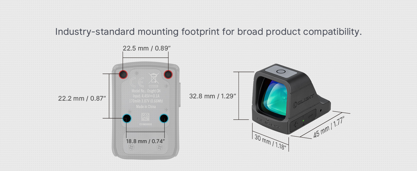 Olight Osight 3 MOA Rechargeable Green Dot Open Reflex Sight