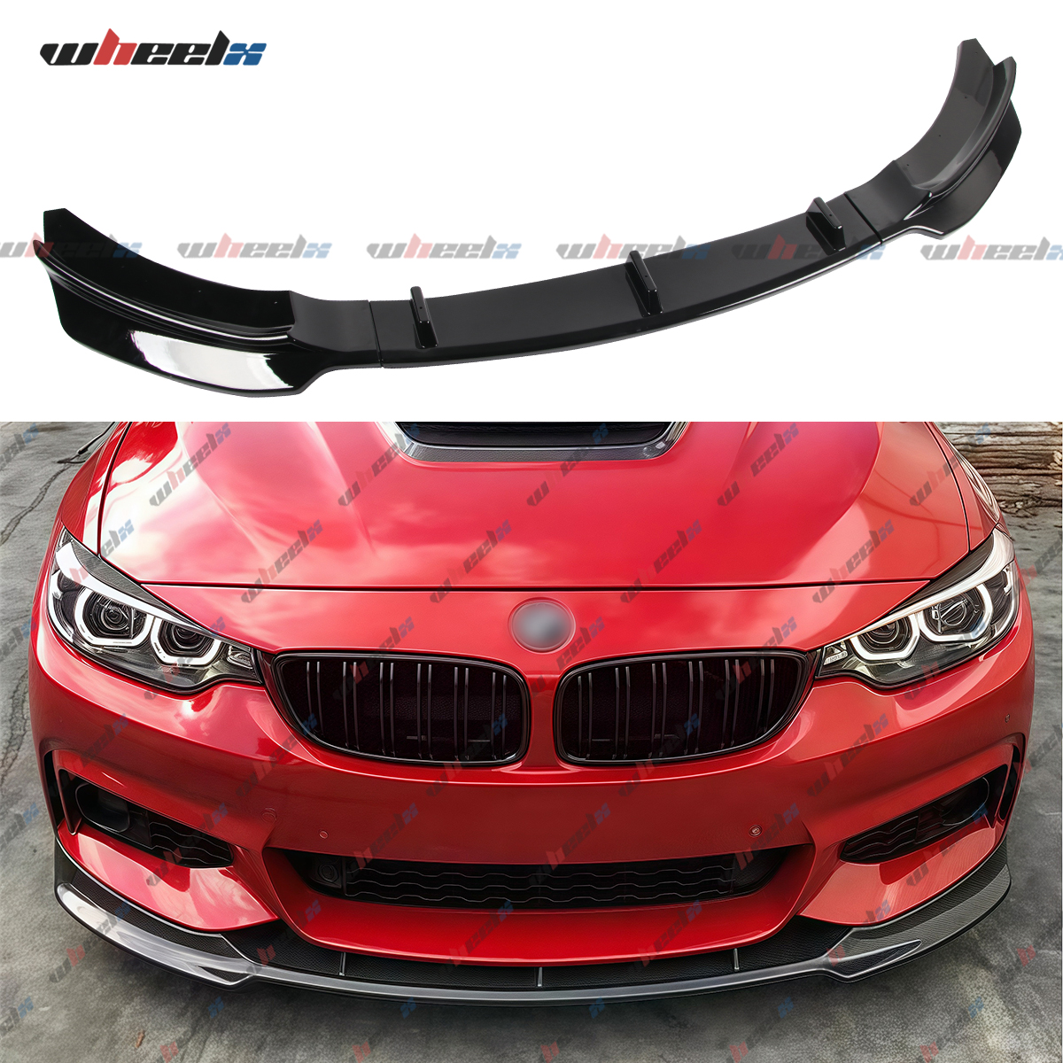 GT Style Gloss Black Front Bumper Lip For BMW F32 F33 F36 4 Series