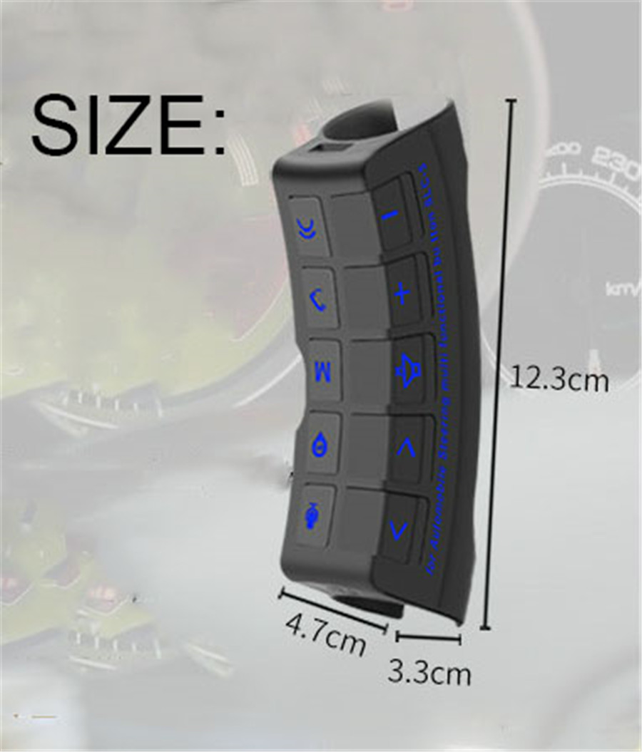 10-Key Steering Wheel Controller Bluetooth Android Radio Player Remote Button