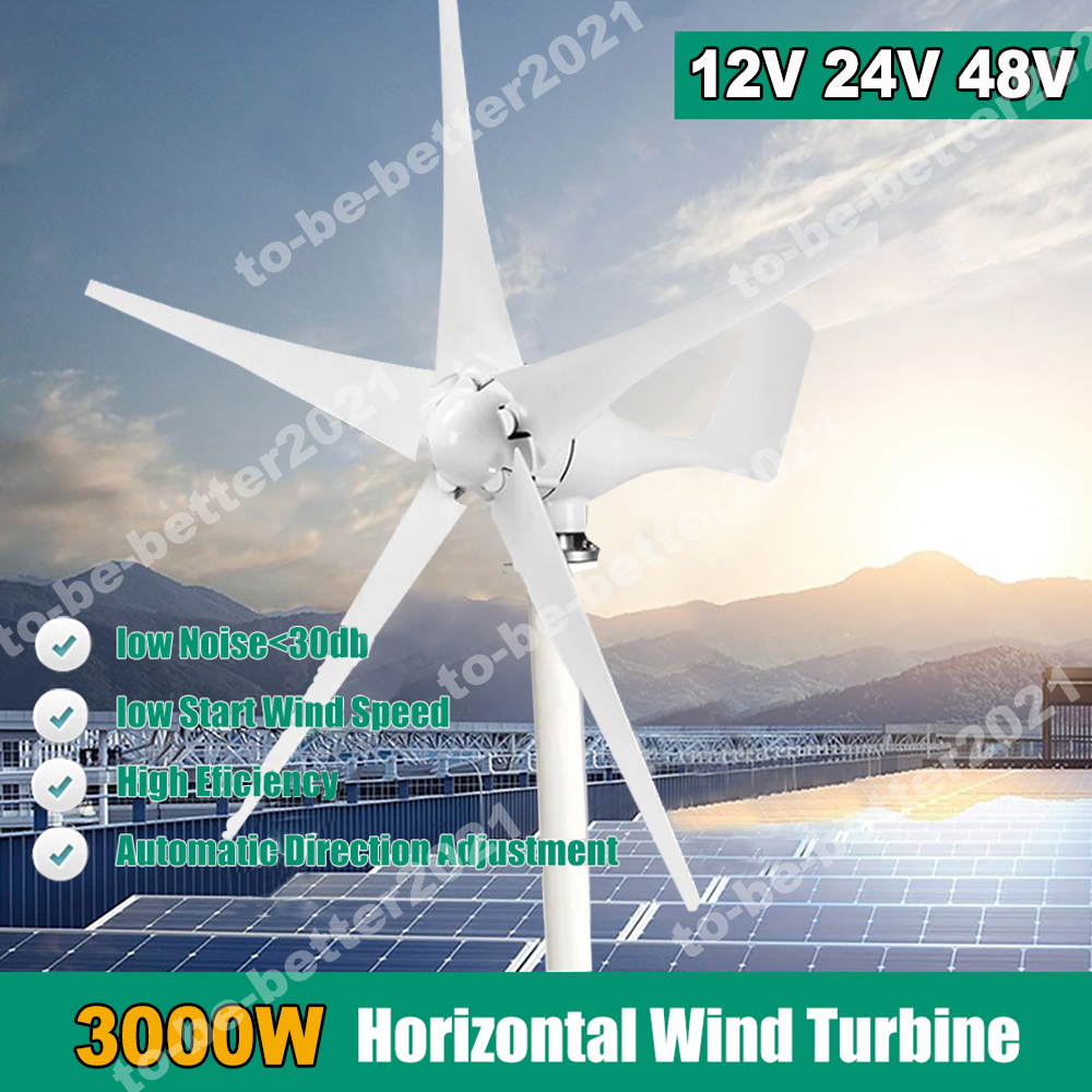 Windturbinen generator 3000W 48V 24V 12V Windmühle Horizontal wind
