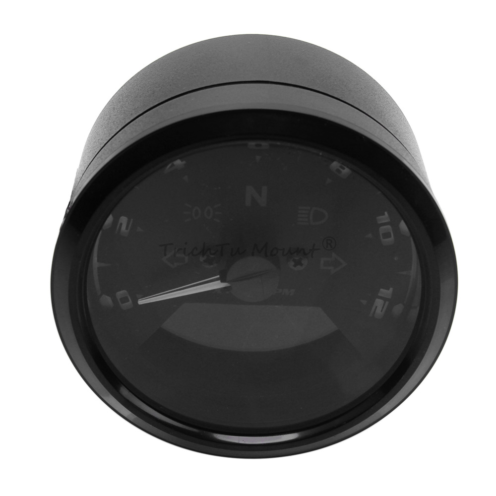 LCD Digital Gauge Motorcycle Speedometer Tachometer Odometer MPH