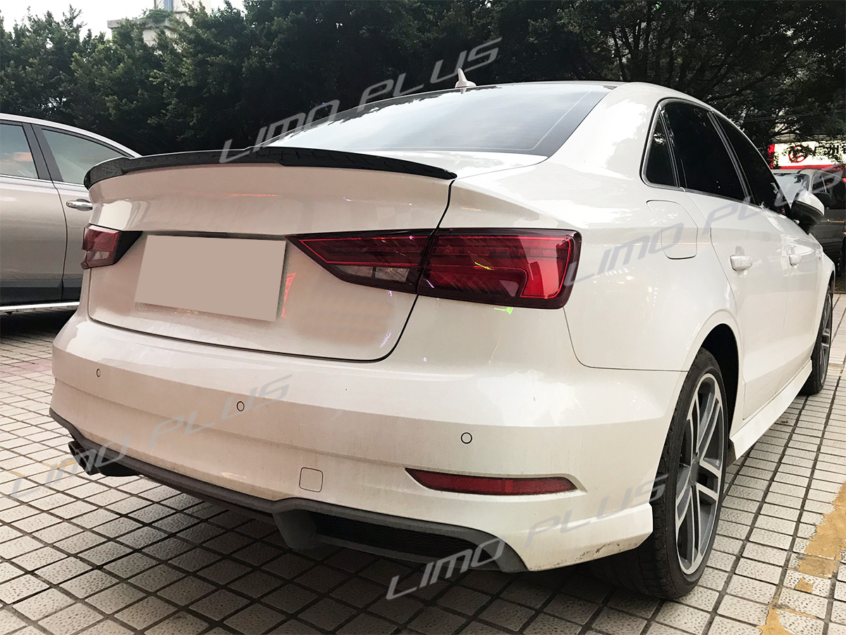 Painted Black Boot Trunk Spoiler Wing for AUDI A3 S3 8V ...