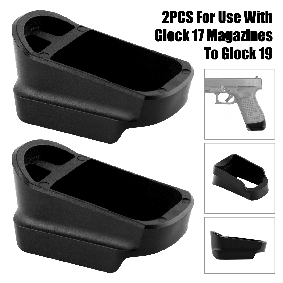 2/4pcs Glock 17 Magazine To G19 Frame Adapter/Spacer Sleeve Heavy
