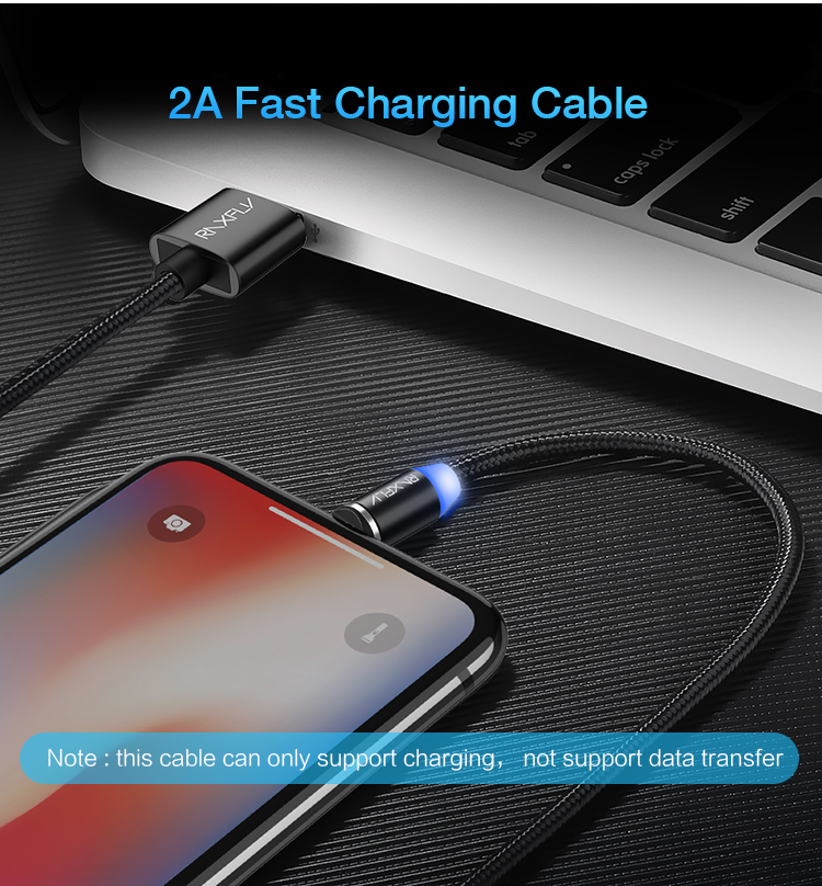 Braided Magnetic Lightning+USB Charger Charging Cable For iPhone Samsung Type-C 3 Braided Magnetic Lightning+USB Charger Charging Cable For iPhone Samsung Type-C 3