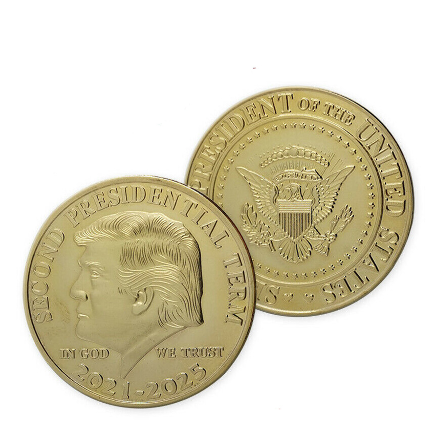 2021-2025 President Donald Trump Commemorative Gold Coin Inaugural Eagle Bitcoin