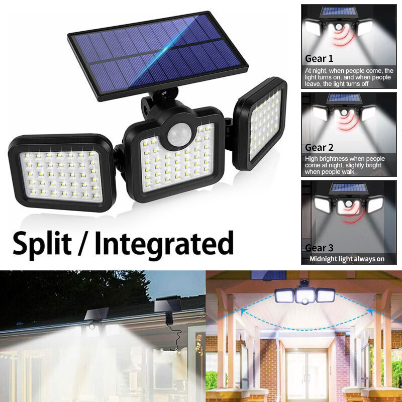 Adjustable solar light heads