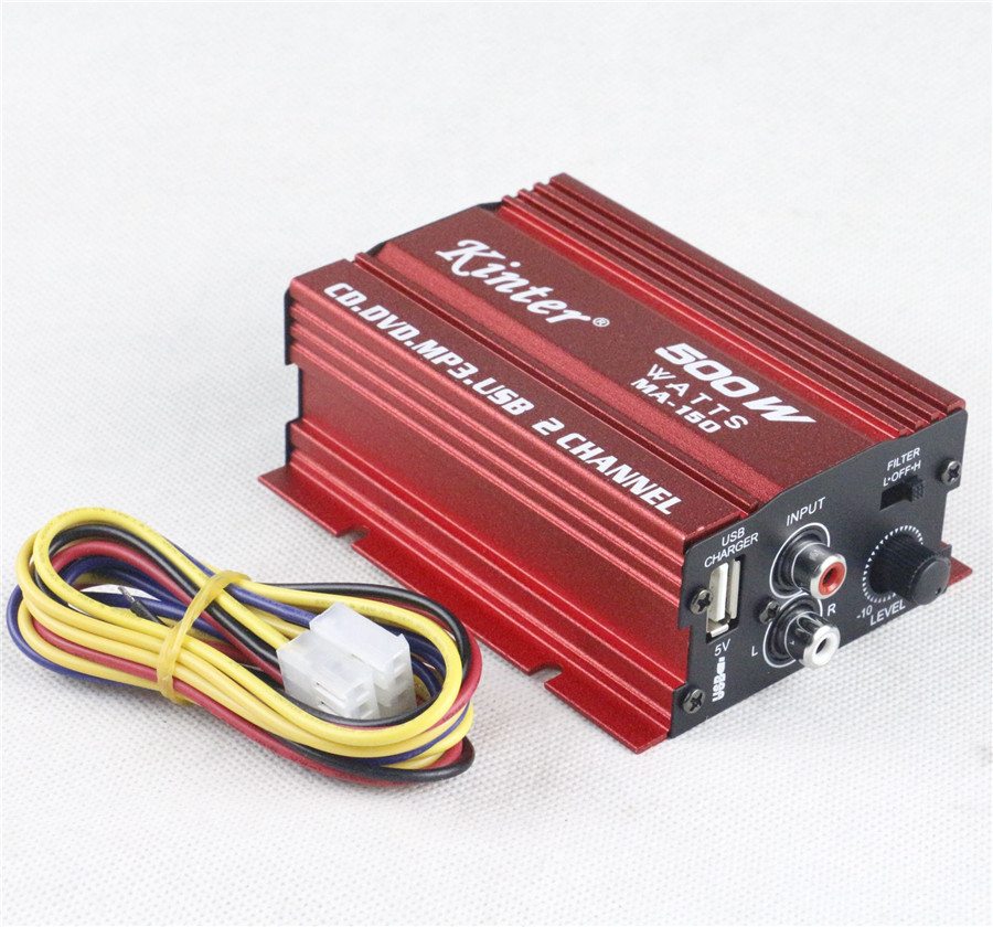 12v Mini Hi Fi 500w 2ch Channel Stereo Audio Amplifier Amp Subwoofer Car Vehicle Ebay