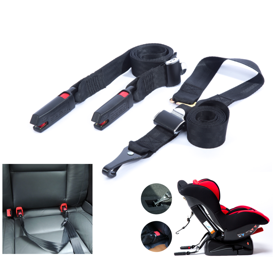 Universal Car SUV Child Safety Seat Toptether+Bottom ISOFIX LATCH Belt