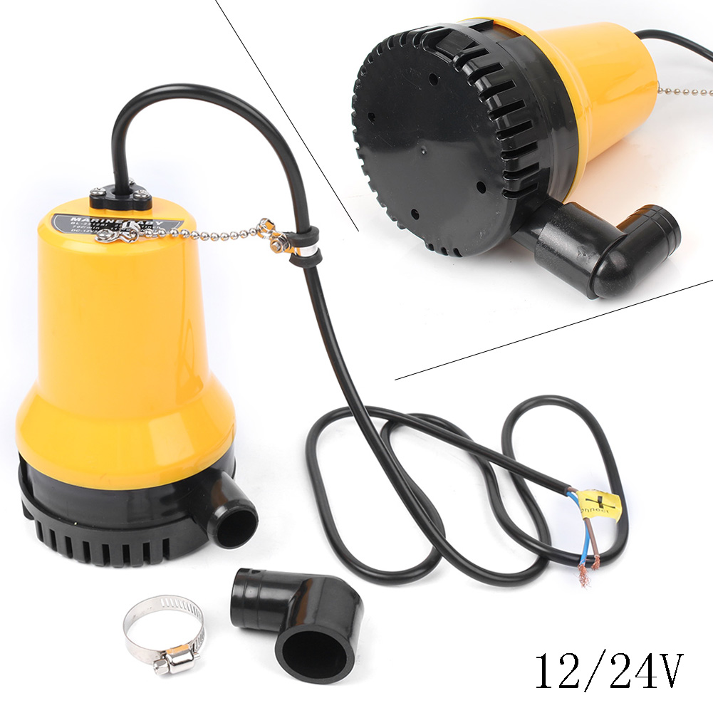 12V 1110GAL//H Submersible Water Pump Clean Clear Dirty Pool Pond Flood