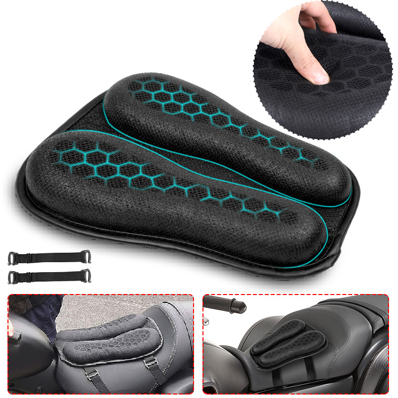 Passenger Motorcycle Gel Pad with Breathable Mesh