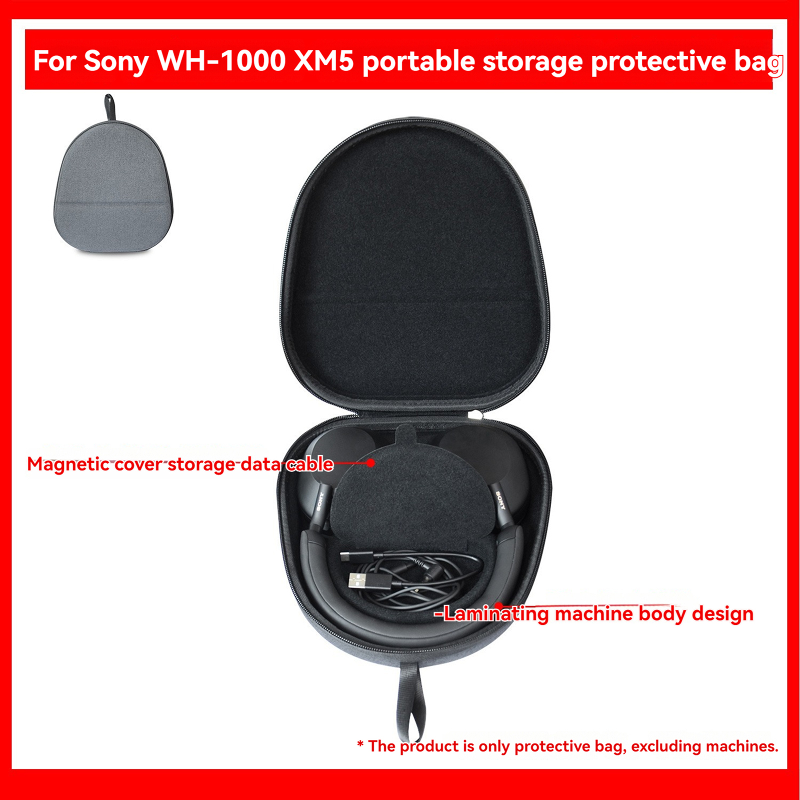 Hard Carrying Case for WH-1000XM5 Wireless Headphone