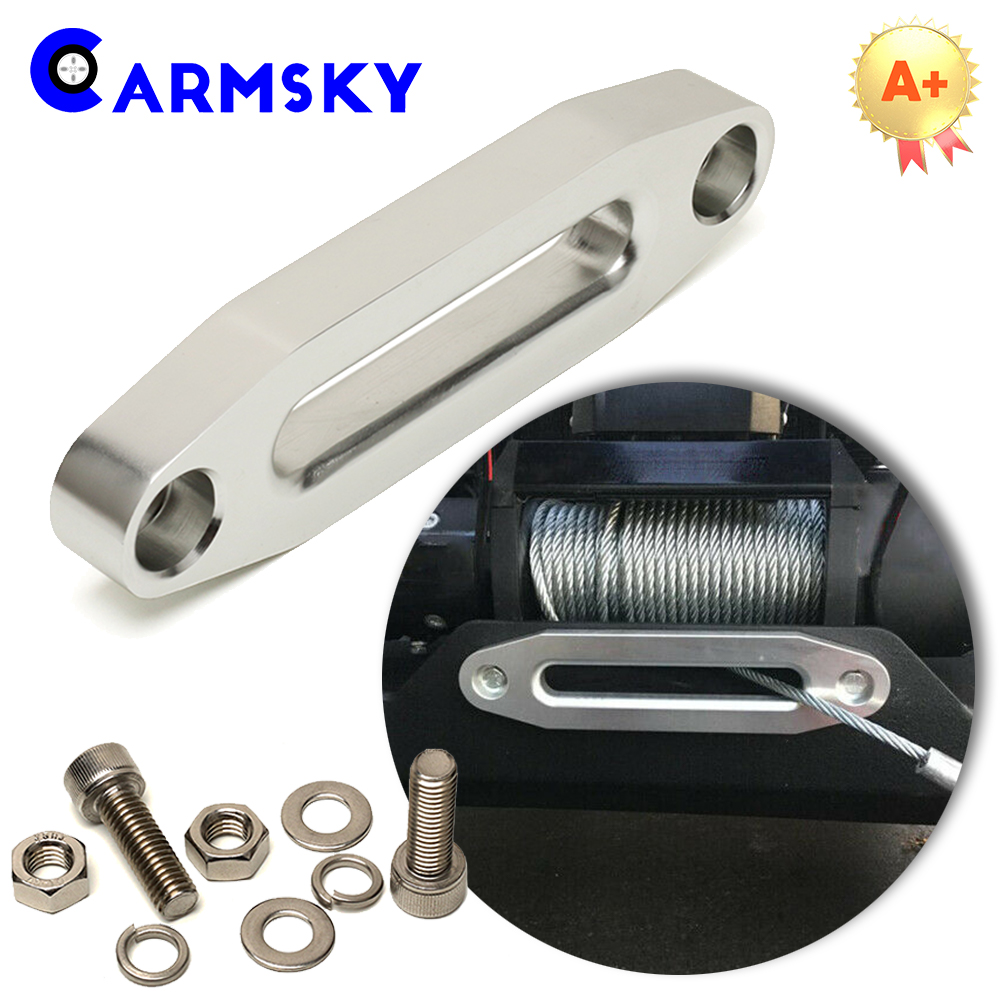 Aluminum Hawse Fairlead for Synthetic Winch Rope Cable Lead Guide ATV Universal
