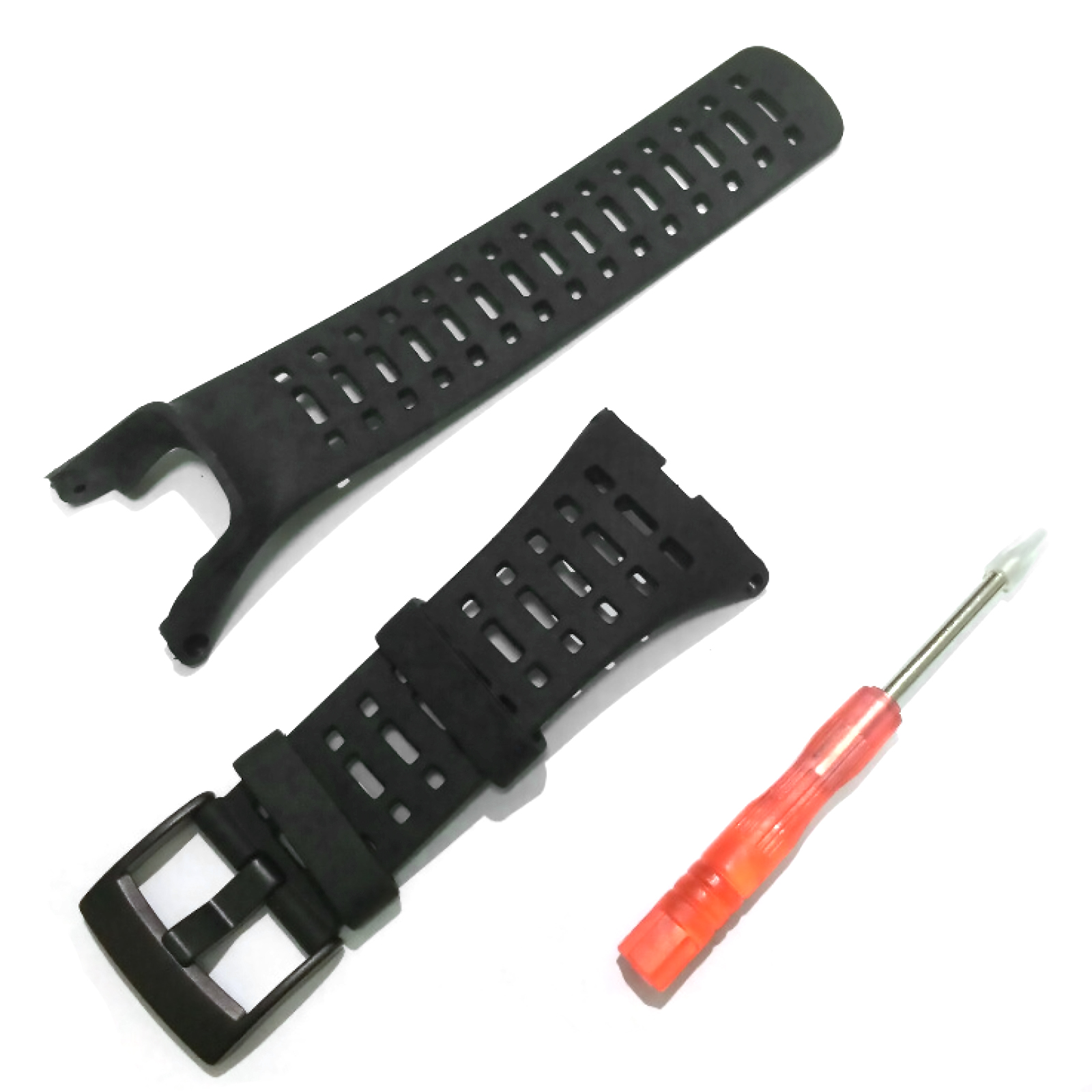 Cinturino Di Ricambio Per Suunto Ambit 3 (Peak, Sport, Run) E Ambit 2/1 - Gomma Resistente Impermeabile, Con Kit Viti E Cacciavite, Regolabile 15 Fori