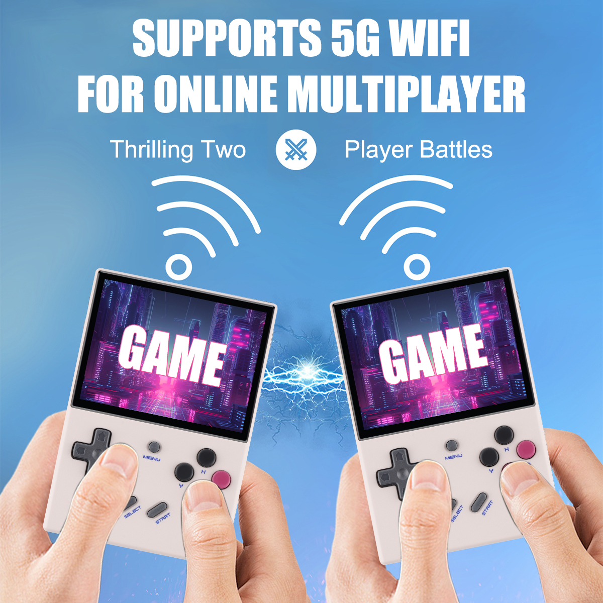 ANBERNIC RG35XX H Handheld Game Console Linux H700 Retro Video Player  Support Wireless/Wired Controller 5G WIFI HD-M-I TV Output