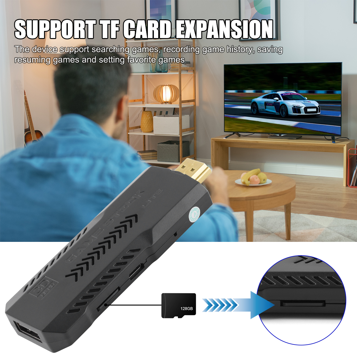 X2 Plus GD10 Pro 4K Game Stick 3D HD Retro Video Game Console Wireless Controller Tv 50 Emulator For Ps1 N64 Dc 256g 128g 64g