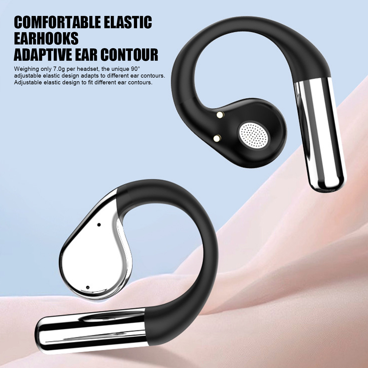 Over The Ear Earbuds Earhook True Wireless Open Earphones Bluetooth 5.4 New_voghion.com