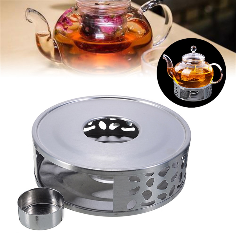 Stainless Steel Tea Warmer with Tea Light Holder for Tea and Coffee