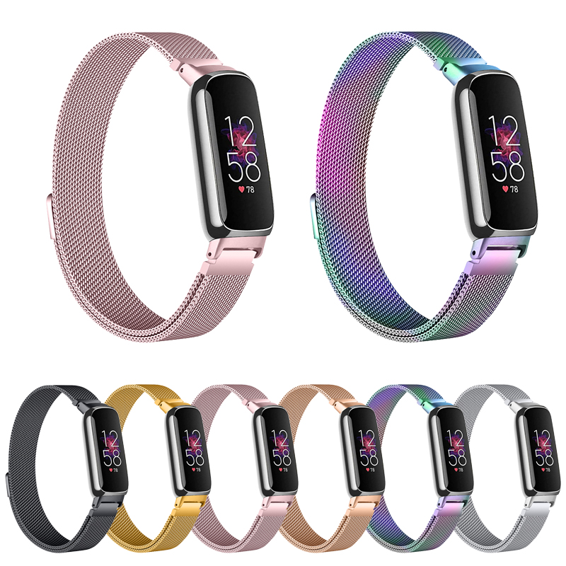 Cinturino In Metallo Magnetico Per Fitbit Inspire 3 - Acciaio Inox Traspirante (Nero, Argento, Oro Rosa, Ecc.)
