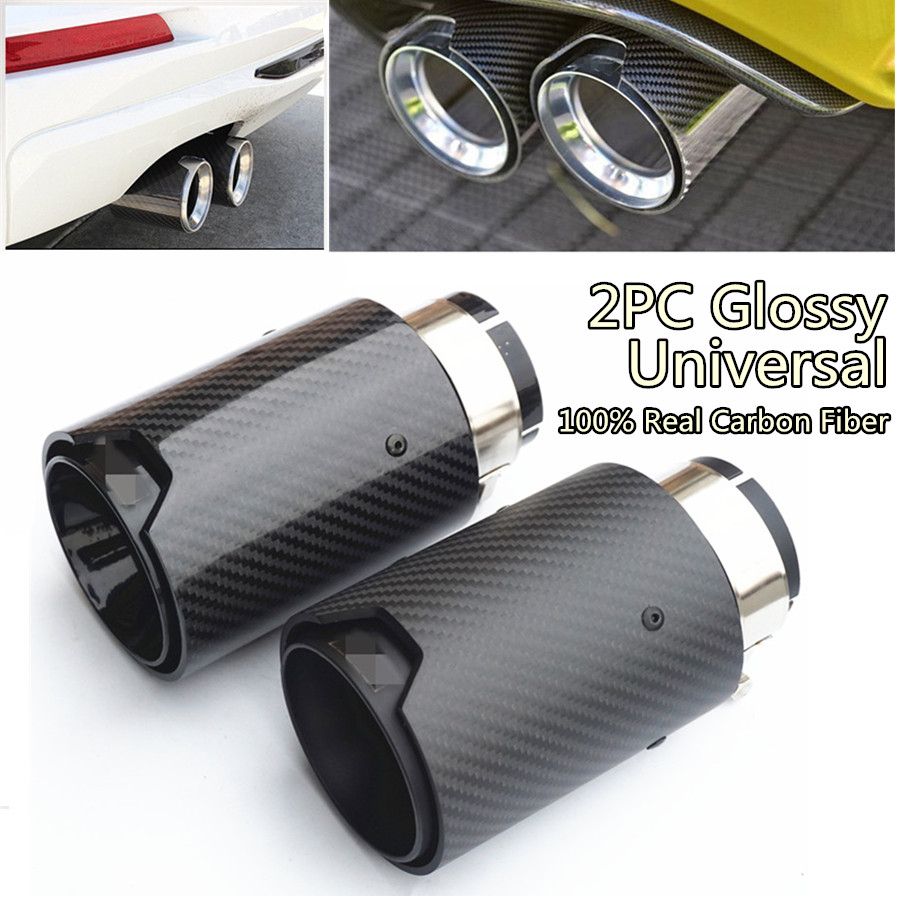 4Pcs Glossy 100% Carbon Fiber Exhaust tip For BMW M Performance exhaust pipe M2