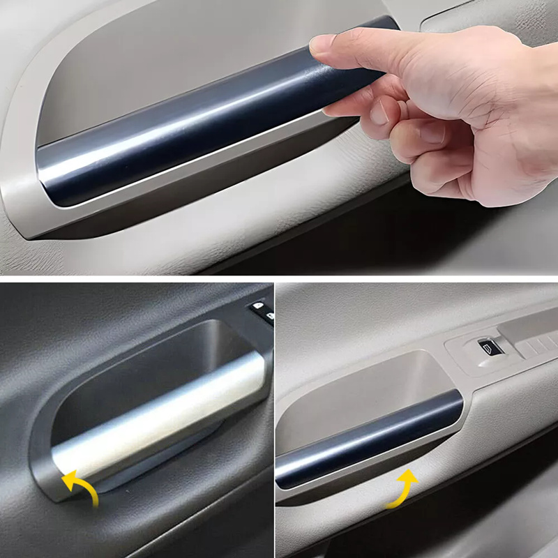 Silver Door Handle Grab Trim For 2013-2019 Ford Escape – Front Left Driver Side, ABS, AUXITO, Direct Fit