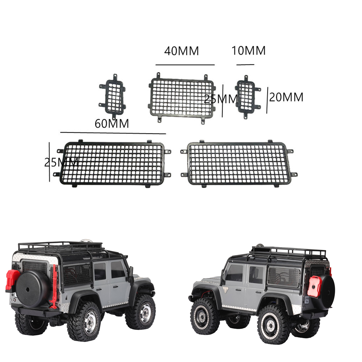 Plaques De Protection Métal ZLiT – Pour TRX-4M 1/18 Defender – Anti-rayures, Anti-choc