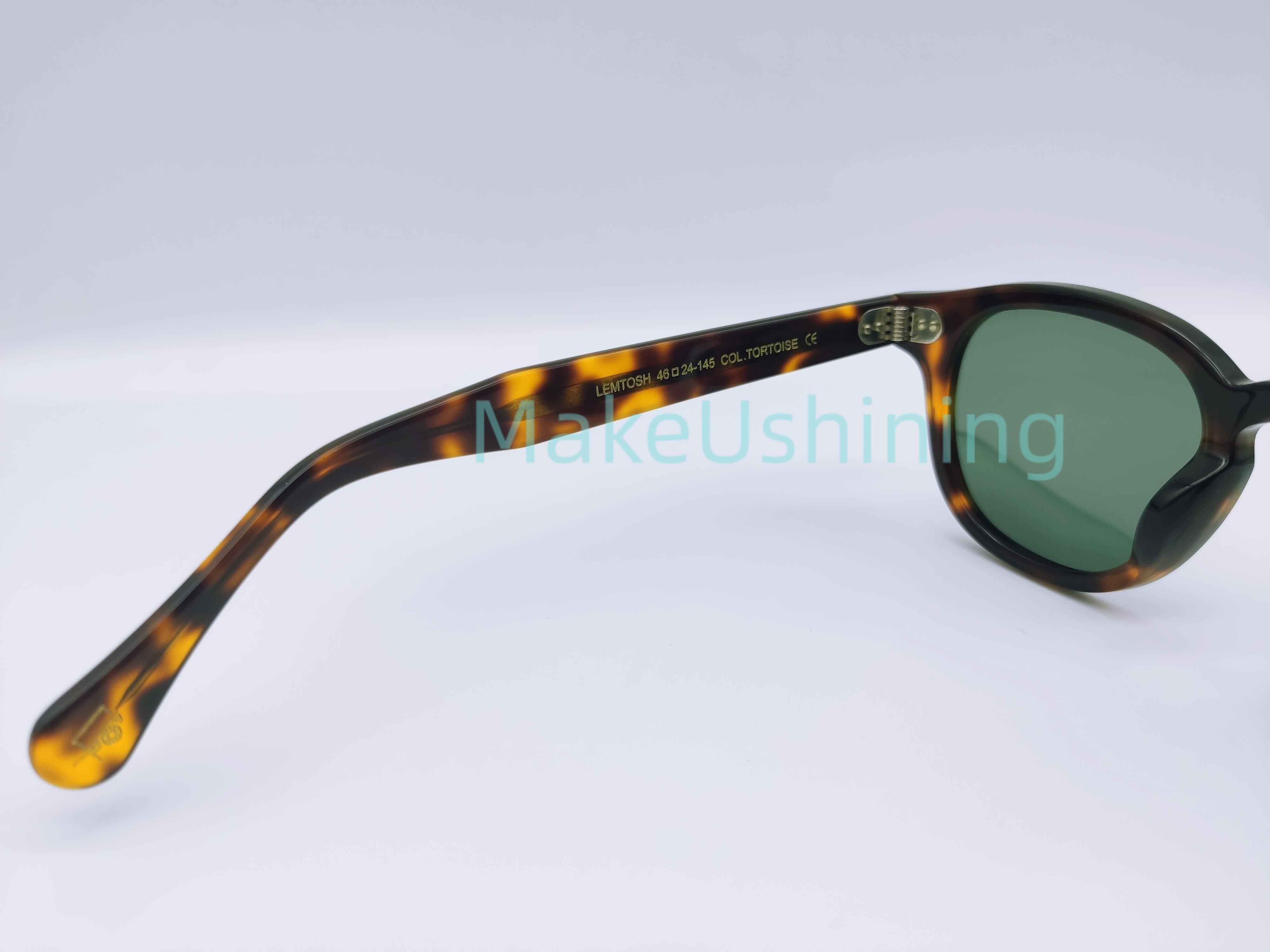 MOSCOT LEMTOSH TORTOISE Frame Green Lenses SunGlasses 46-24 MOSCOT LEMTOSH TORTOISE Frame Green Lenses SunGlasses 46-24