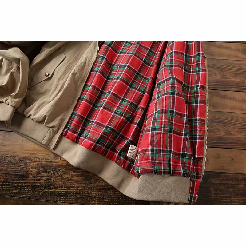Mens Jacket Classic Harrington Coat Casual Retro Scooter