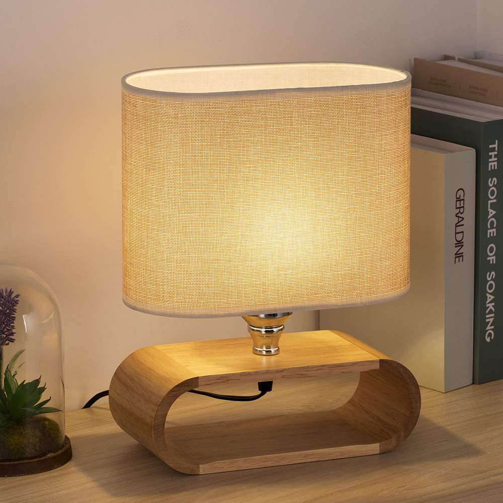 desk lamp on nightstand