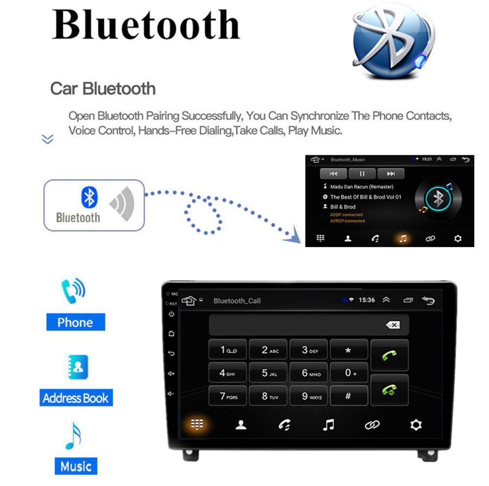Autoradio 2 Din Poste Radio Voiture USB RoverOne® CarPlay Android Auto pour  Peugeot 407 2004 - 2010 - Autoradio - Achat & prix