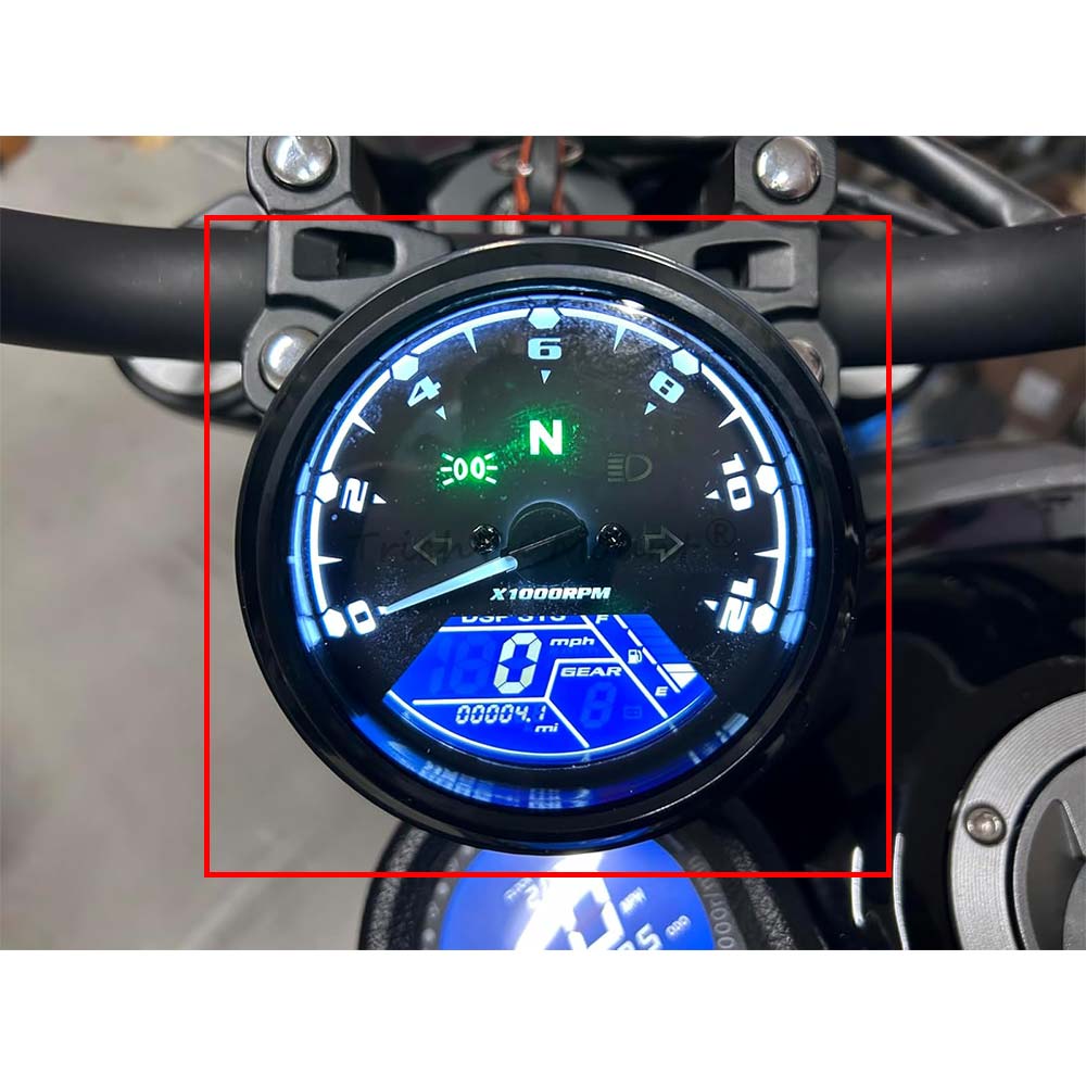 LCD Digital Gauge Motorcycle Speedometer Tachometer Odometer MPH