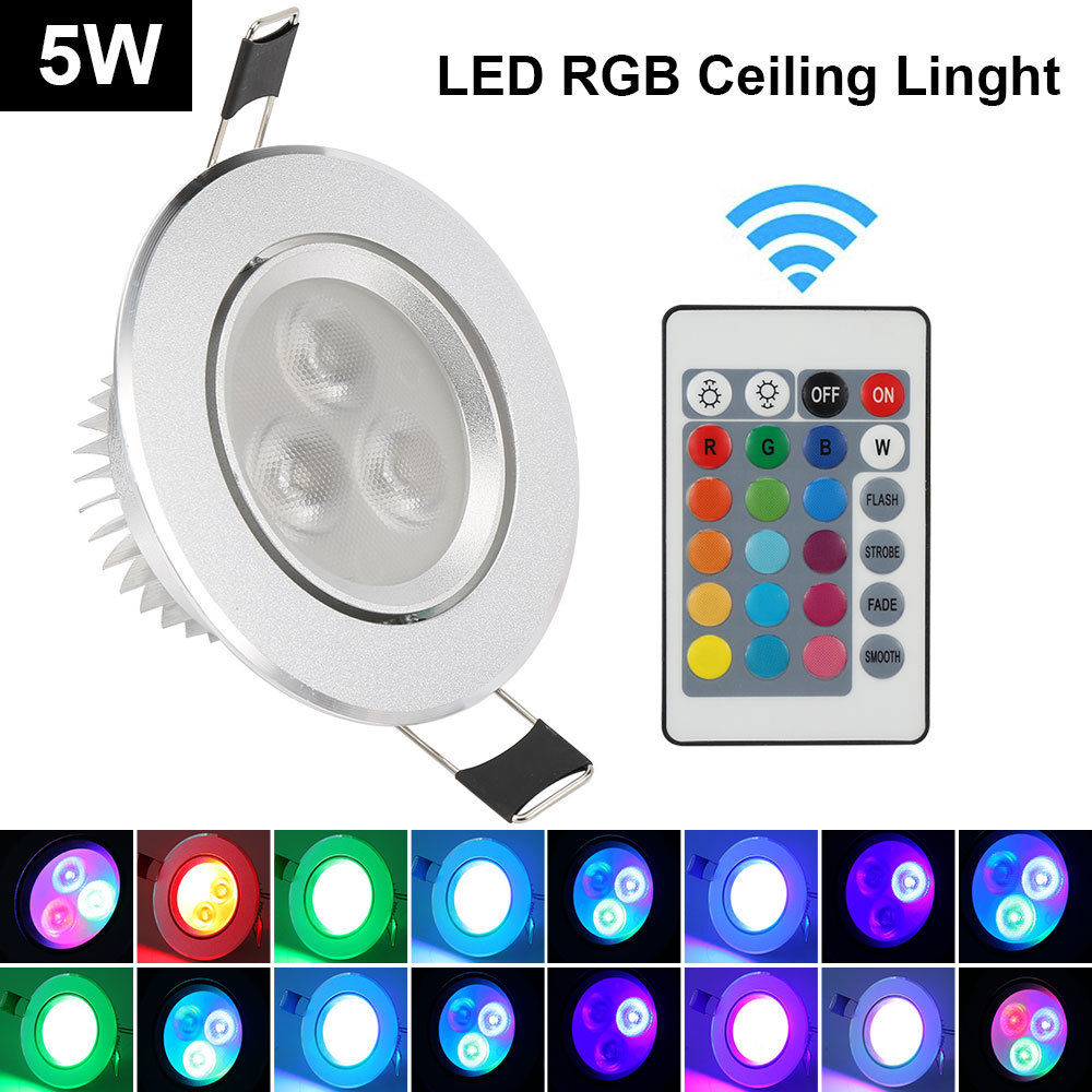 8/20x 5W LED RGB Einbaustrahler Farbwechsel Spot Leuchte ...