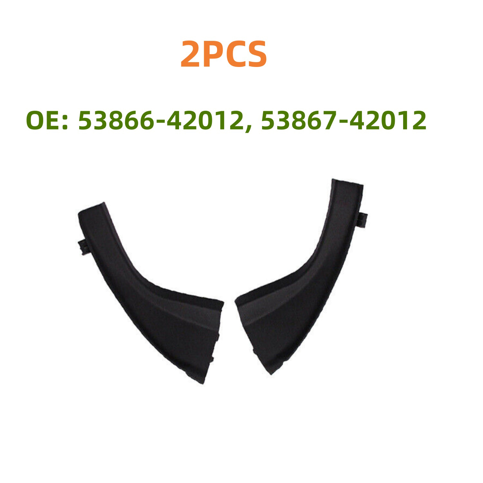 Front Wiper Cowl Extension Cover Trim For Toyota RAV4 2006-2012 – Black ABS Pair