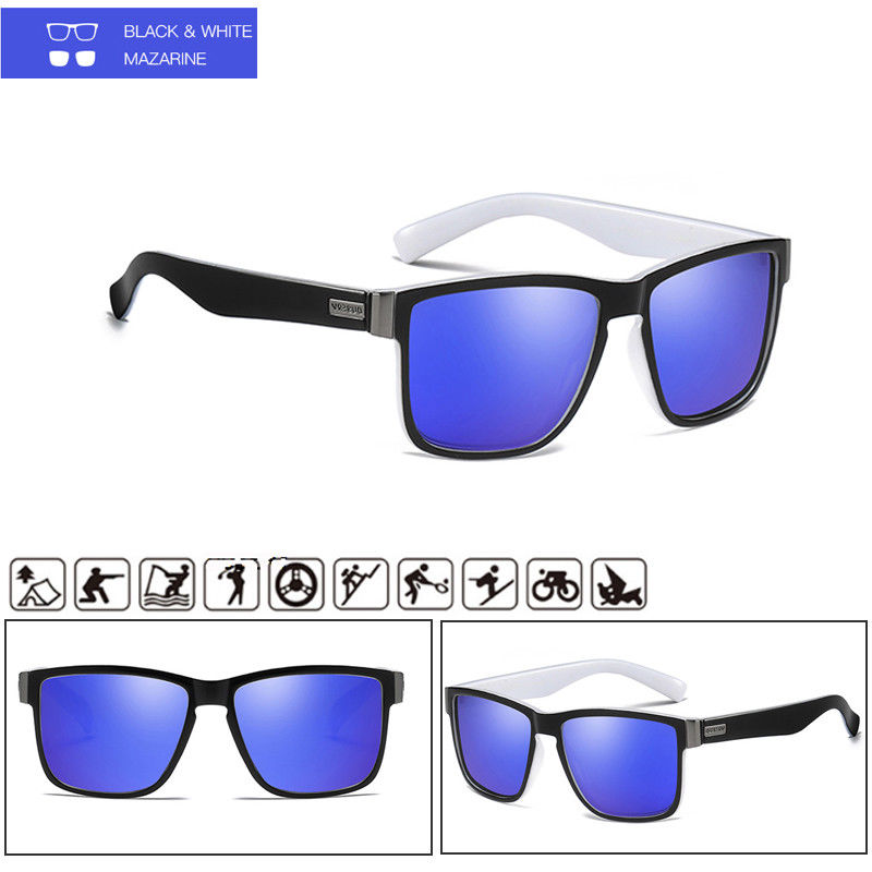 DUBERY Polarisiert Sonnenbrille Square Radfahren Sport Angeln Brille UV400 DE