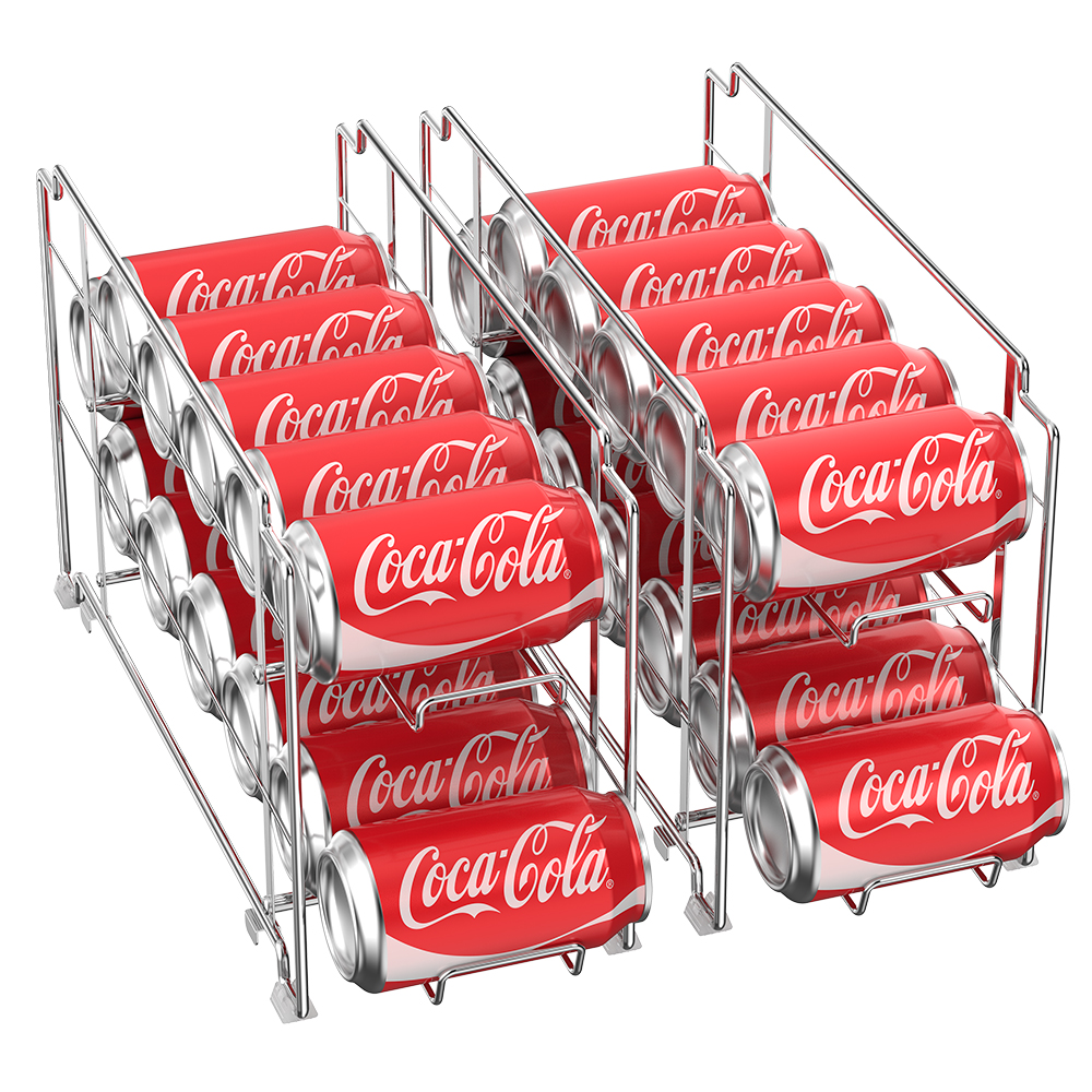 2 Pack Soda Can rack organizer Stackable Beverage Dispenser Rack Hold 24 Cans 811244030339 eBay
