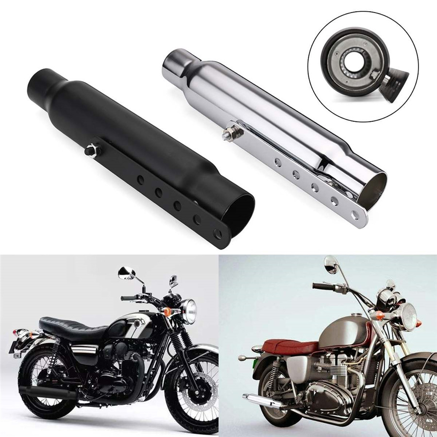 32cm Motorcycle Exhaust Pipe Chrome Muffler Tube Bike ...