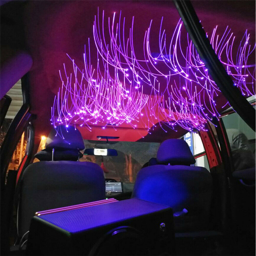 12V LED Limo Car Star Ceiling Decorative Light Kit 60Pc 2m Fiber Optic