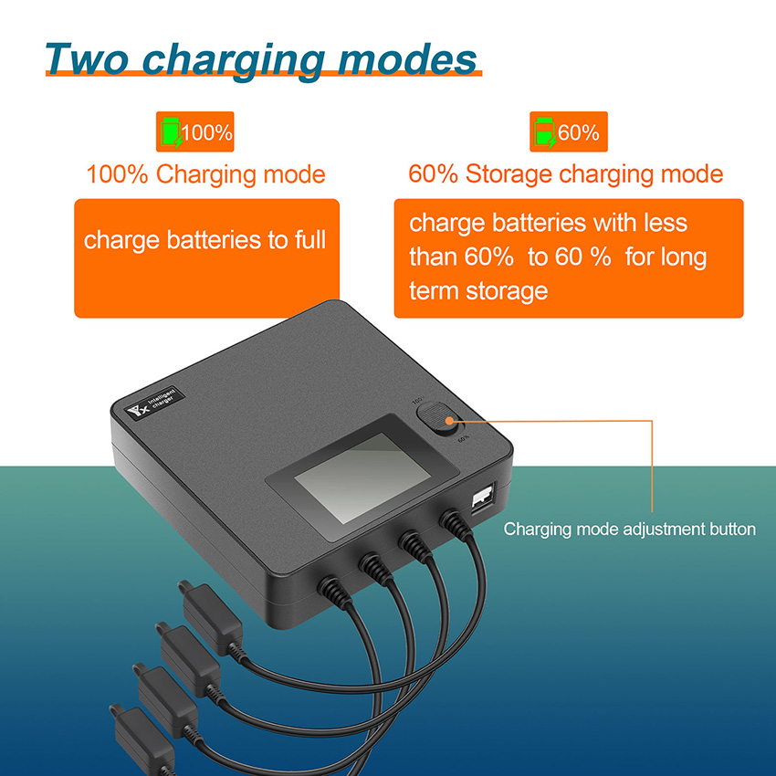 Hub De Charge Multiple Pour Batteries DJI Phantom 4 - Charge Jusqu'à 3 Batteries Simultanément - Affichage Numérique