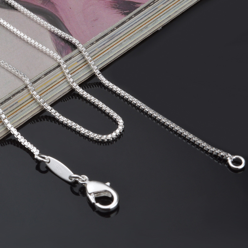 [LLOYD] 韓国☆925 Silver☆Endless Link Necklace Stylized LH Scroll Link Necklace 18