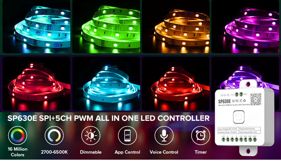 Rc2 Controller Luxx Light Controller Sp630e - 5ch Rgbw Led Strip ...