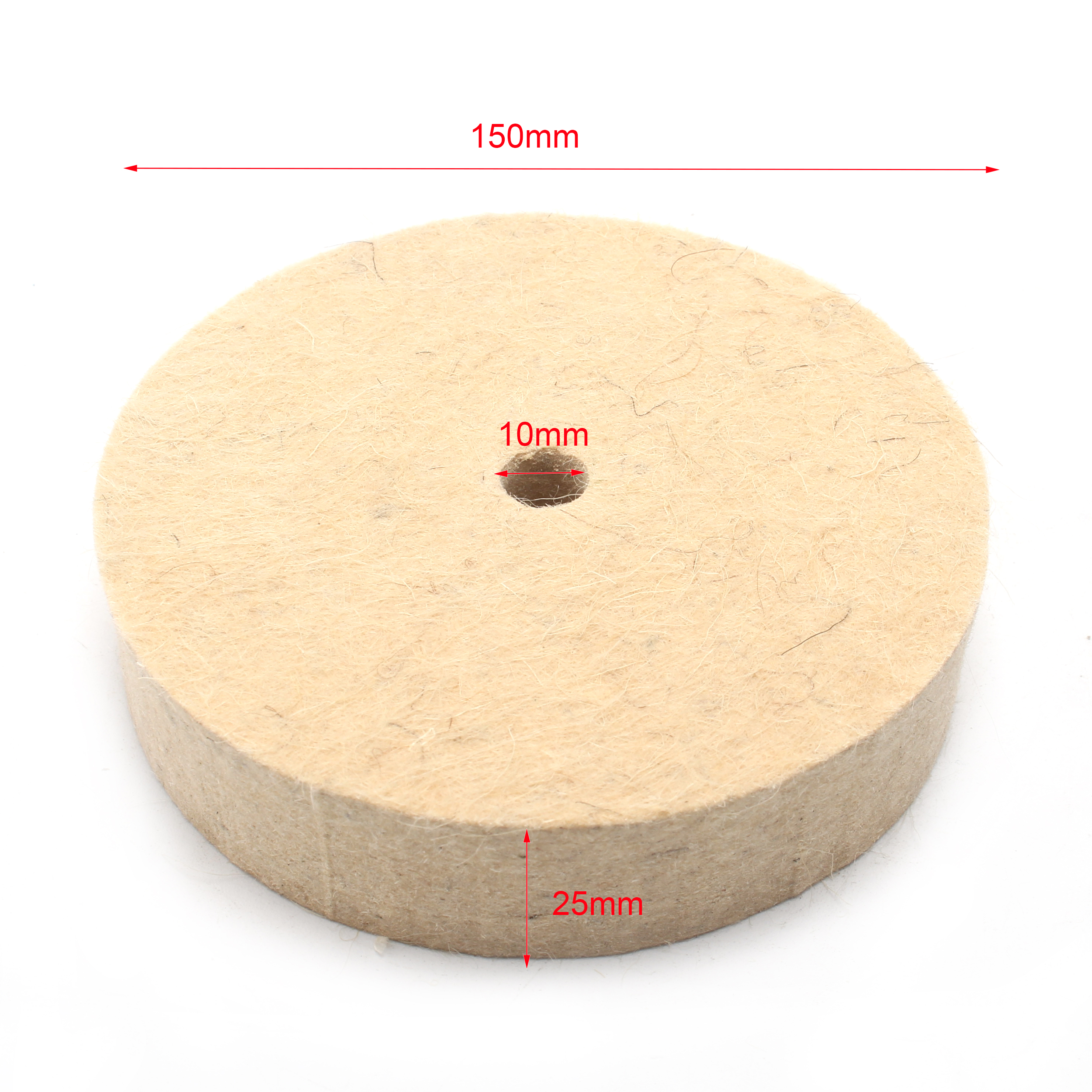 6 inch Wool Felt Buffing Wheel Polishers Pad For Wood Metal Polishing 150x25mm