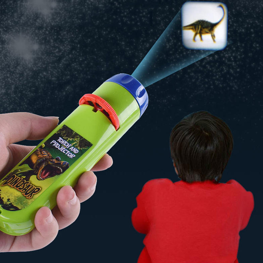 Kids Flashlight Story Book Projector Torch Lamp Early Educational Toys ...