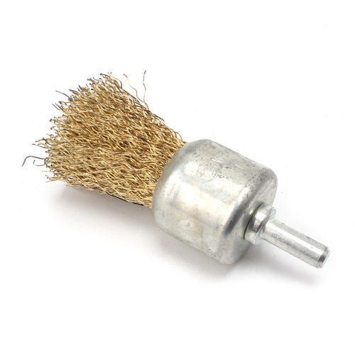 30mm Copper Plated Crimped Steel Wire Wheel Brush for Grinder Rotary Tool 10mm