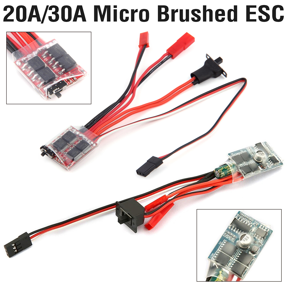 DollaTek – ESC Brushless 30A Bidirectionnel – Pour Voitures, Bateaux Et Propulseurs Sous-marins – UBEC 2A – Plug And Play